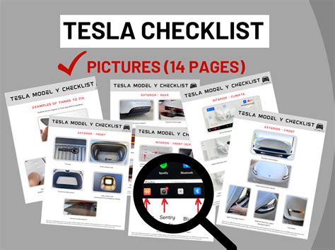 Tesla Model Y Liefer Checkliste Etsy De