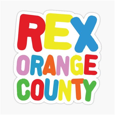 Rex Orange County Logo Sticker Artwork Sticker For Sale By Sianwj