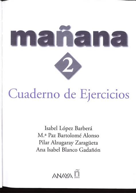 Ma Ana Cuaderno Ejercicios Nivel A Pdf