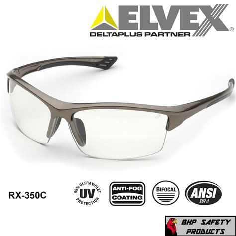 Clear Lens Elvex Sonoma Bifocal Reader Safety Glasses