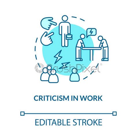 Criticism In Work Red Concept Icon Displeased Chief Negative Feedback