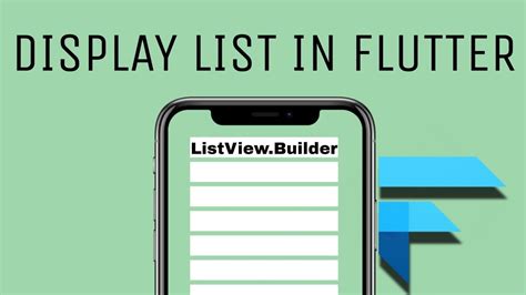 Flutter Listview Tutorial Using Listview Builder Easyflutter Youtube