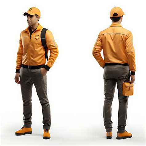 Premium Photo | 3D of Delivery Driver Uniform With Company Logo ...