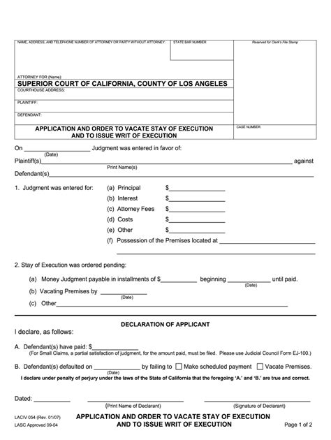 How To File A Stay Of Execution In California Fill Out Sign Online