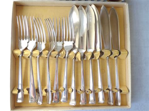 Vintage Boxed Set James Ryals EPNS A1 Fish Knife Fork Set Of Etsy