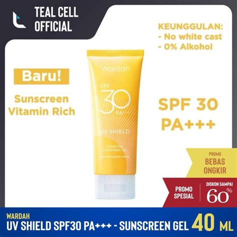 WARDAH UV SHIELD ESSENTIAL SUNSCREEN GEL SPF 30 40ML Lazada