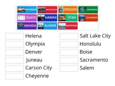 The west states and capitals - Teaching resources