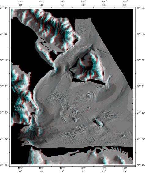 Usgs Pacific Seafloor Mapping San Francisco Bay Stereo Relief Image