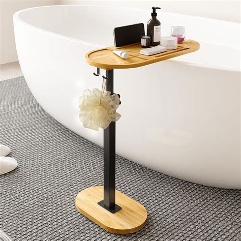 Amazon Ackitry Foldable Bathtub Tray Table With Hooks Portable