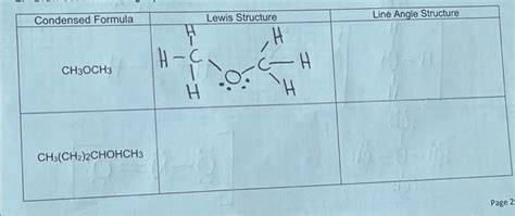 Solved Condensed Formula Ch3och3 Ch3ch22chohch3 H H C H