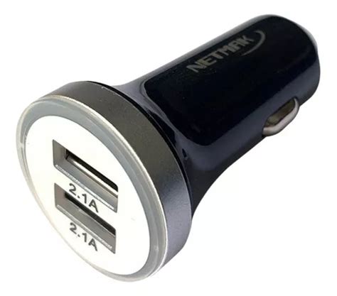 Cargador Para Auto Usb A Doble Puerto Netmak