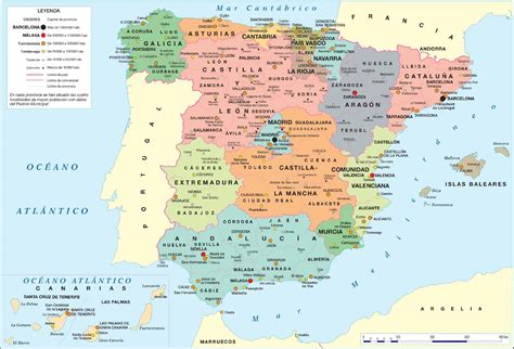 Cartina Politica Spagna E Portogallo