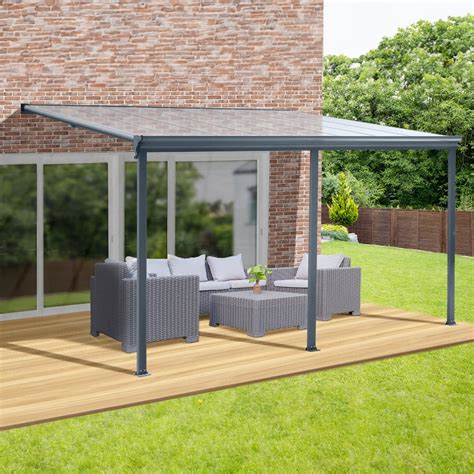 Storemore Kingston Wide Lean To Carport Patio Cover 10 X 16ft Wilko