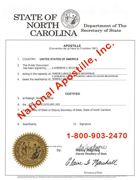 Nc Secretary Of State Apostille Service Printable Form - Printable ...