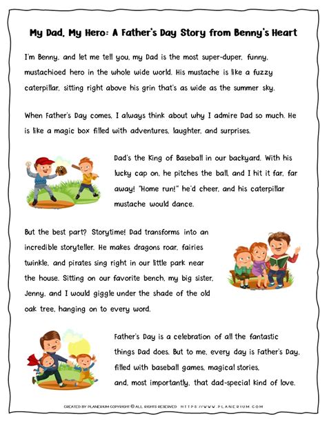 Father's Day Story for Kids - 'My Dad, My Hero: A Father's Day Story from Benny's Heart'