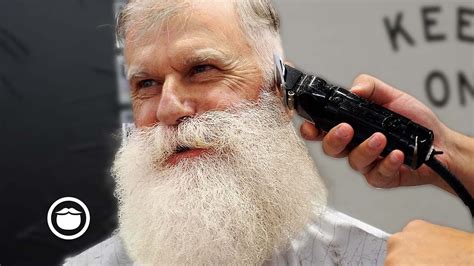 Amazing White Beard Gets Reshaped To Another Level Youtube