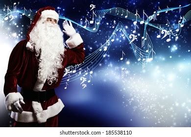 Santa Claus Enjoying Sound Music Stock Photo 185538110 | Shutterstock