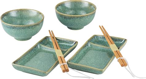 Amazon M V Trading MKQ7GV Japanese Sushi Plate Set And Sake Set