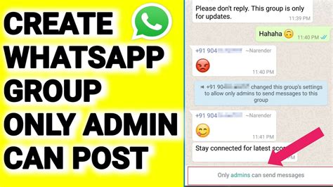 How To Create Whatsapp Group Only Admin Can Post Youtube