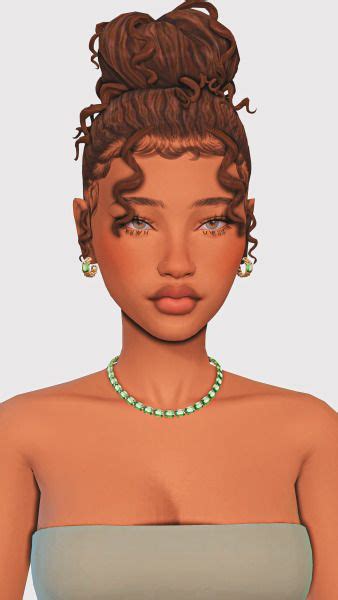 Curly Hair Maxis Match Edition Part Em Cabelo Sims Cabelos