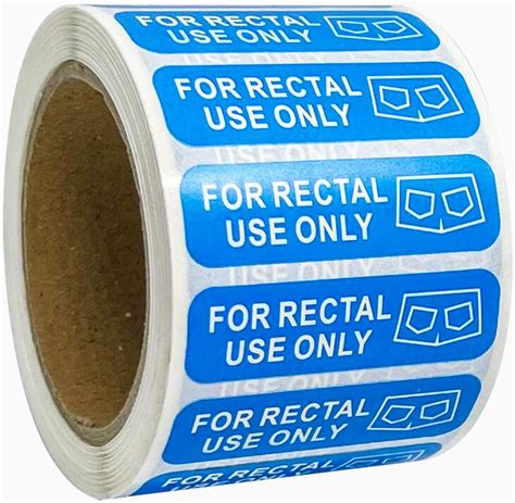 500 For Rectal Use Only Stickers 1 5 X 433 Blue Stickers With