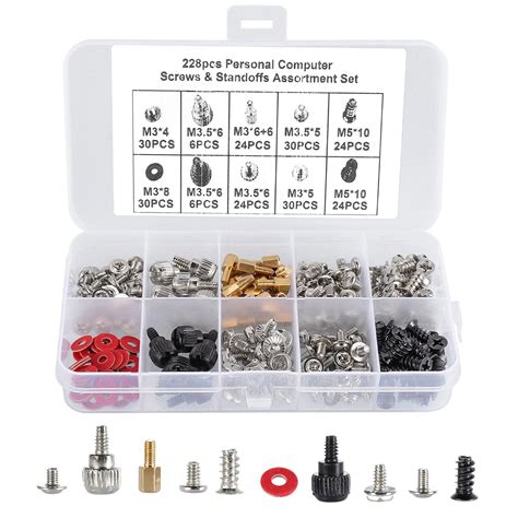 228pcs Personal Computer Screws And Standoffs Set Assortment Kit Computer