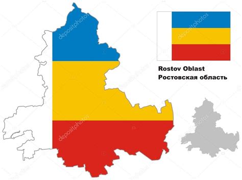 esquema mapa del oblast de rostov bandera
