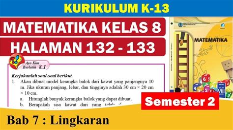 Soal Kunci Jawaban Matematika Kelas 8 SMP Halaman 132 Kurikulum