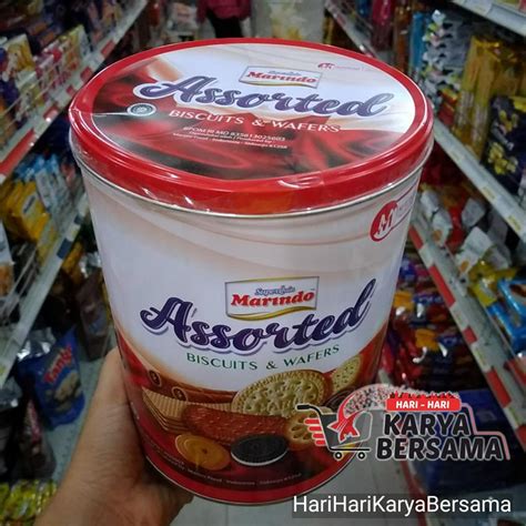 Jual Biskuit Marindo Assorted Biscuits Wafers Kaleng Gr Shopee