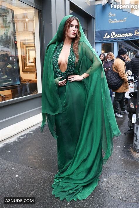 Bella Thorne Sexy Flashes Her Hot Boobs At Stephane Rolland Haute Couture Show In Paris AZNude