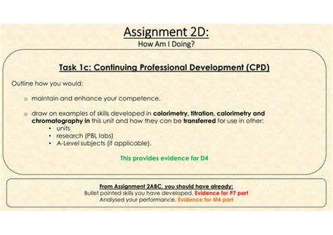 Btec Nqf L3 Applied Science Unit 2 Assignment D Teaching Resources