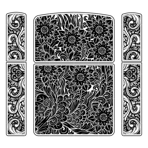 Zippo Lighter Laser Engraving Template With Vintage Floral P Inspire