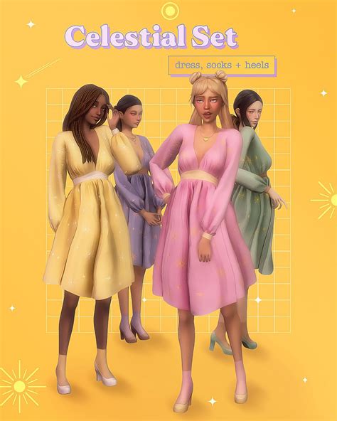 Celestial Set Miiko Sims 4 Sims 4 Clothing Sims