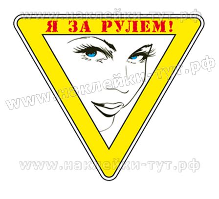 Наклейки на стекло автомобиля "Я за рулем" (от 40 руб.) из серии ...