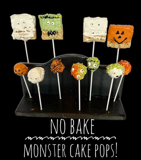 No Bake Cake Pops - Easy Monster Cake Pops for Halloween - Thrifty NW Mom