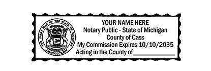 Michigan Notary Pre Inked Shield Stamp Ships Next Day Free Shipping