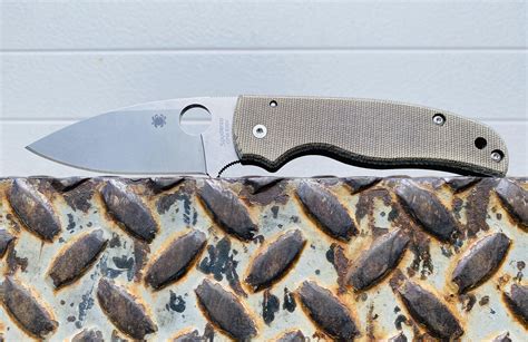 Spyderco Shaman with micarta scales by Sharp Dressed Knives : knives