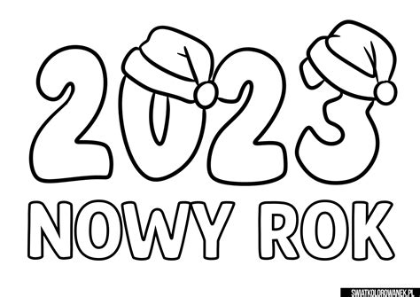 2023 Nowy Rok Darmowe Kolorowanki Do Druku