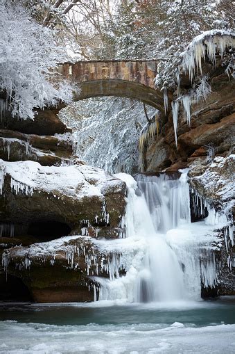 Hocking Hills State Park After A Winter Storm Stock Photo - Download ...