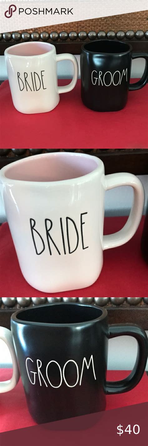 Rae Dunn Bride Groom Mug Set NWT Pottery Mugs Mugs Set Bride