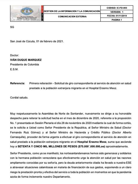 Por Concepto De Atención Médica A Migrantes Gobierno Nacional Adeuda 73481 Millones Al