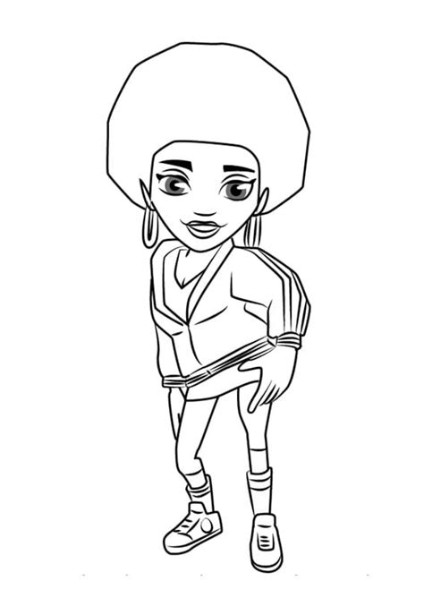 Frizzy From Subway Surfers Coloring Page Free Printable Coloring