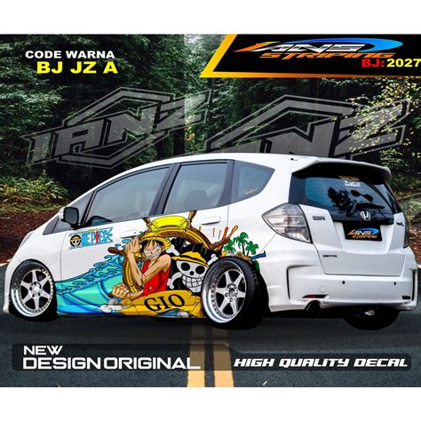 Jual Variasi Stiker One Piece Mobil Honda Jazz Brio Agya Ayla Variasi