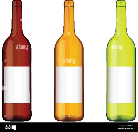 Wine Bottles On A White Background Vector Illustration Stock Vector Image And Art Alamy