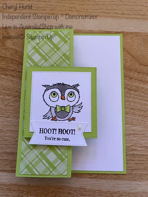 Adorable Owls Stamp Set Owl Card Fun Fold Cards Stampin Up Cards