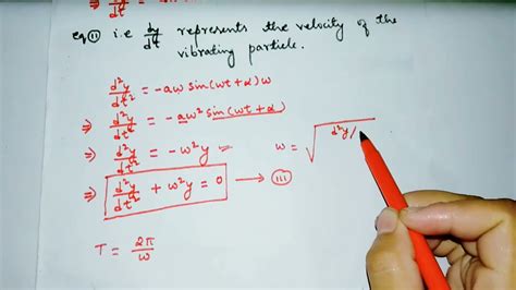 Differential equation of Simple Harmonic Motion (SHM) - YouTube