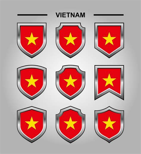 Vietnam National Emblems Flag And Luxury Shield 29590775 Vector Art At