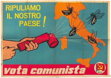 Vintage Italian Communist Party Poster A3/A4 – Vintage Poster Shop UK