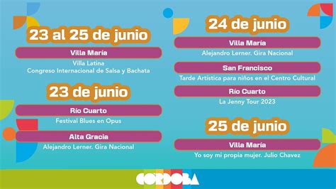 C Rdoba Turismo On Twitter Agenda De Actividades C Rdoba