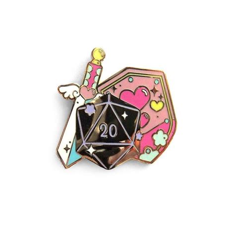 D20 Dice Paladin Pin Dungeon Master Enamel Pin Dungeons And Dragons